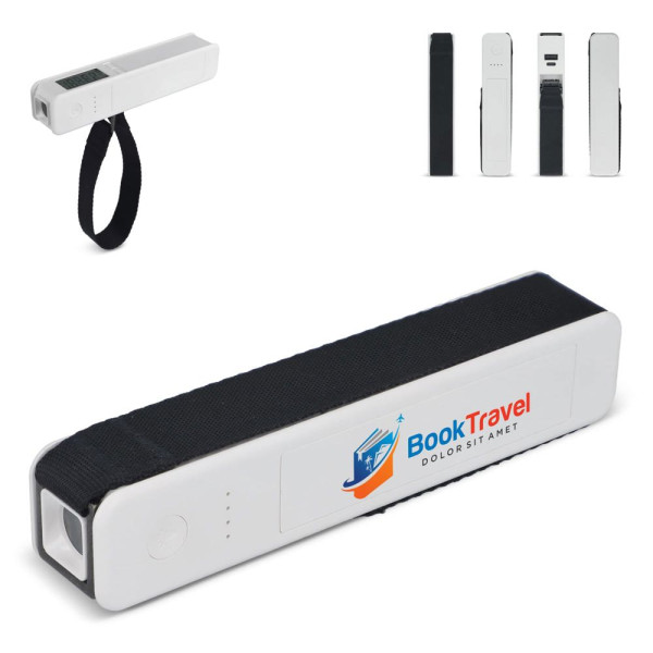 5-in-1 Powerbank - Kofferraumwaage - Taschenlampe - Lineal - Temperaturmesser