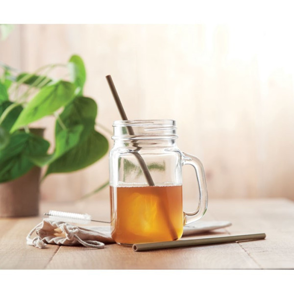 NATURAL STRAW - Bambus Trinkhalme-Set